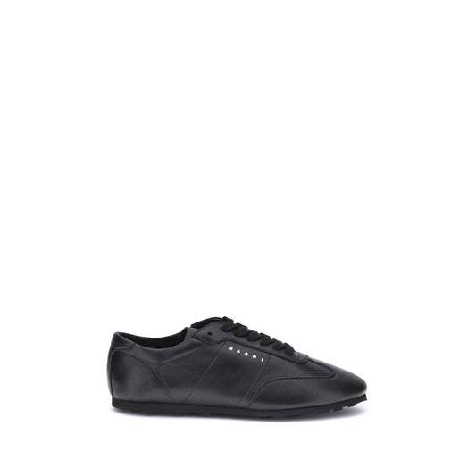 Marni Black Calf Leather Bos Taurus Athletic Sneakers Marni