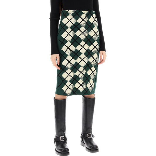 Burberry "knitted diamond pattern midi skirt Skirts Burberry