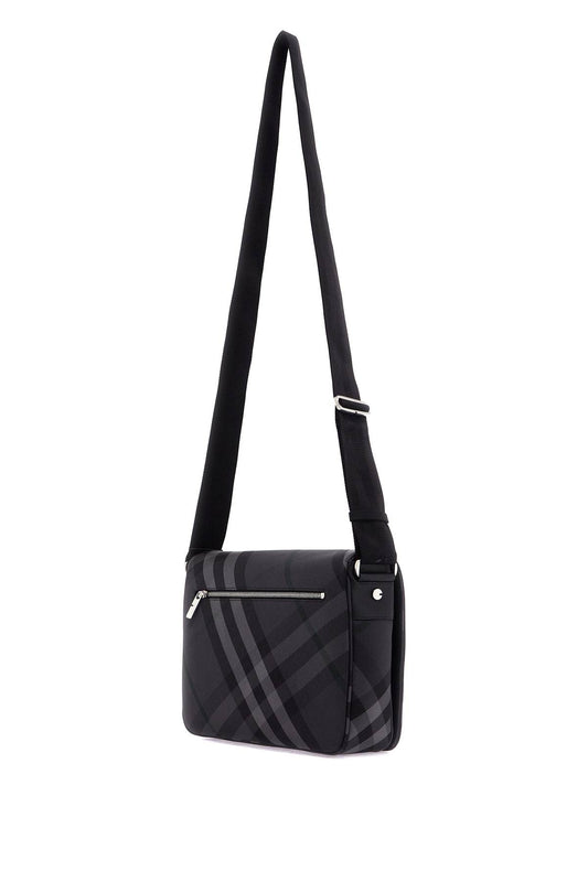 Burberry ered  checkered nylon messenger bag with Handbag Burberry