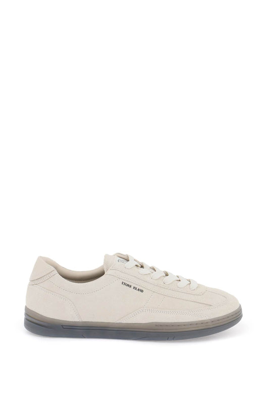 Stone Island suede leather rock sneakers for