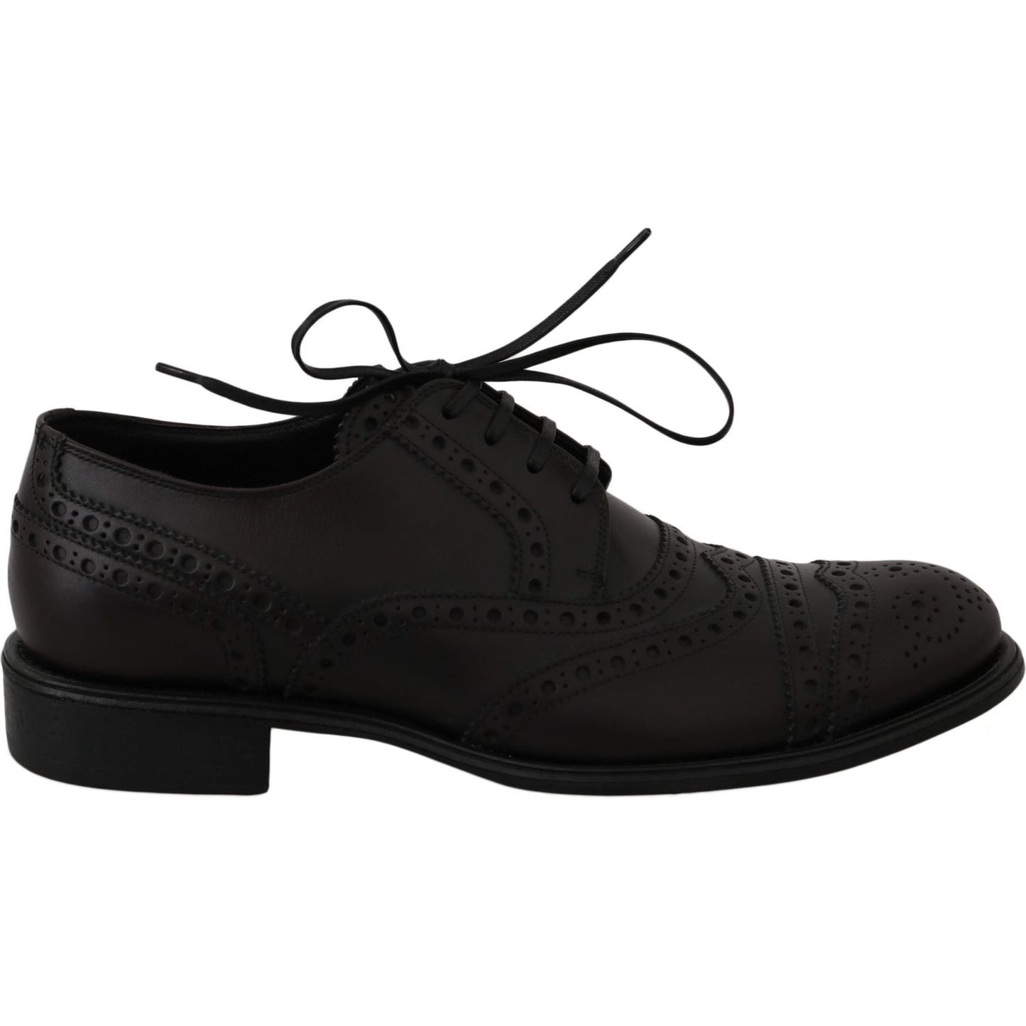 Dolce & Gabbana Elegant Bordeaux Wingtip Derby Dress Shoes Dress Shoes Dolce & Gabbana