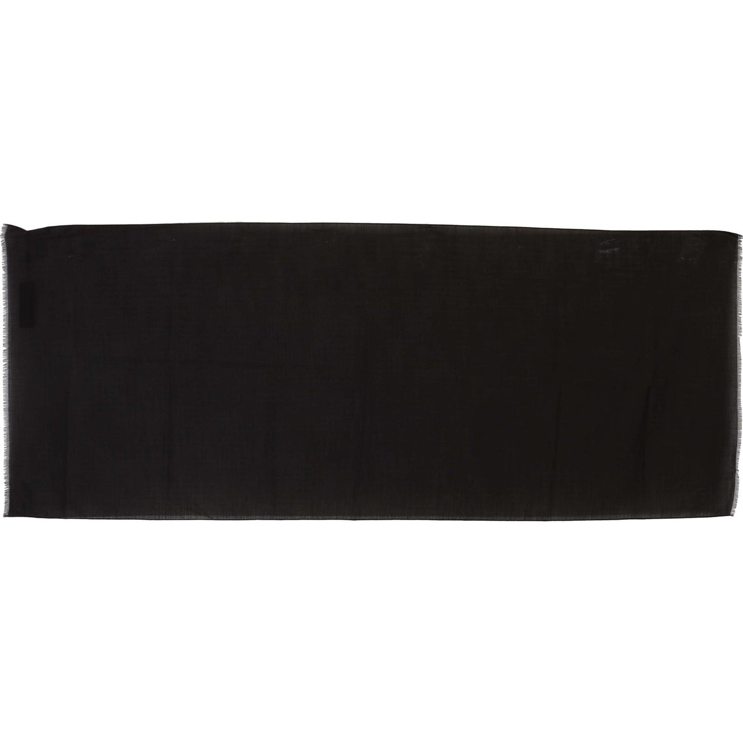 Dolce & Gabbana Dark Gray Virgin Wool Striped Pattern Wrap Scarf Wool Wrap Shawls