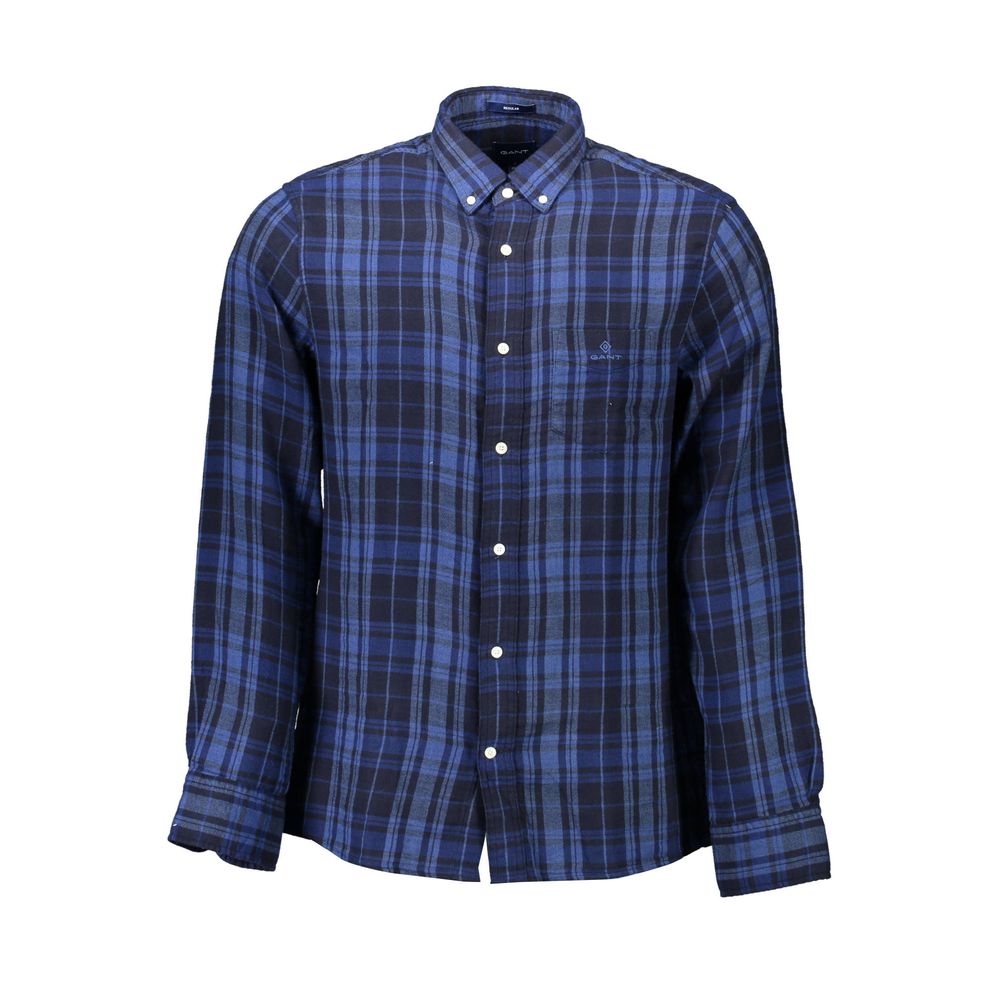 Gant Blu Cotton Men Shirt Gant