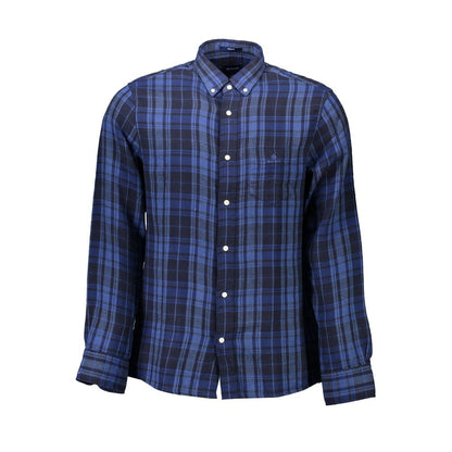 Gant Blu Cotton Men Shirt Gant