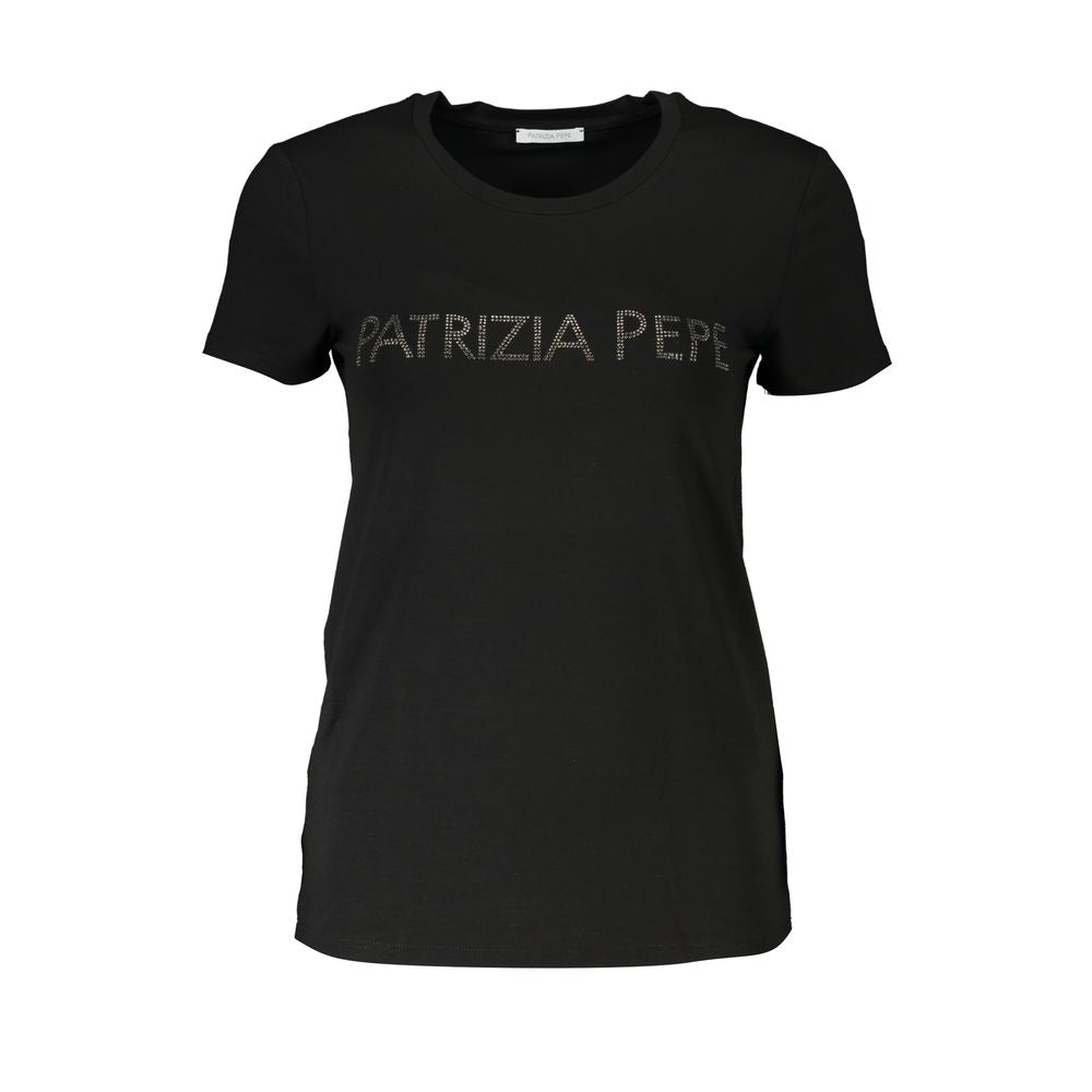 Patrizia Pepe Black Elastane T-Shirt