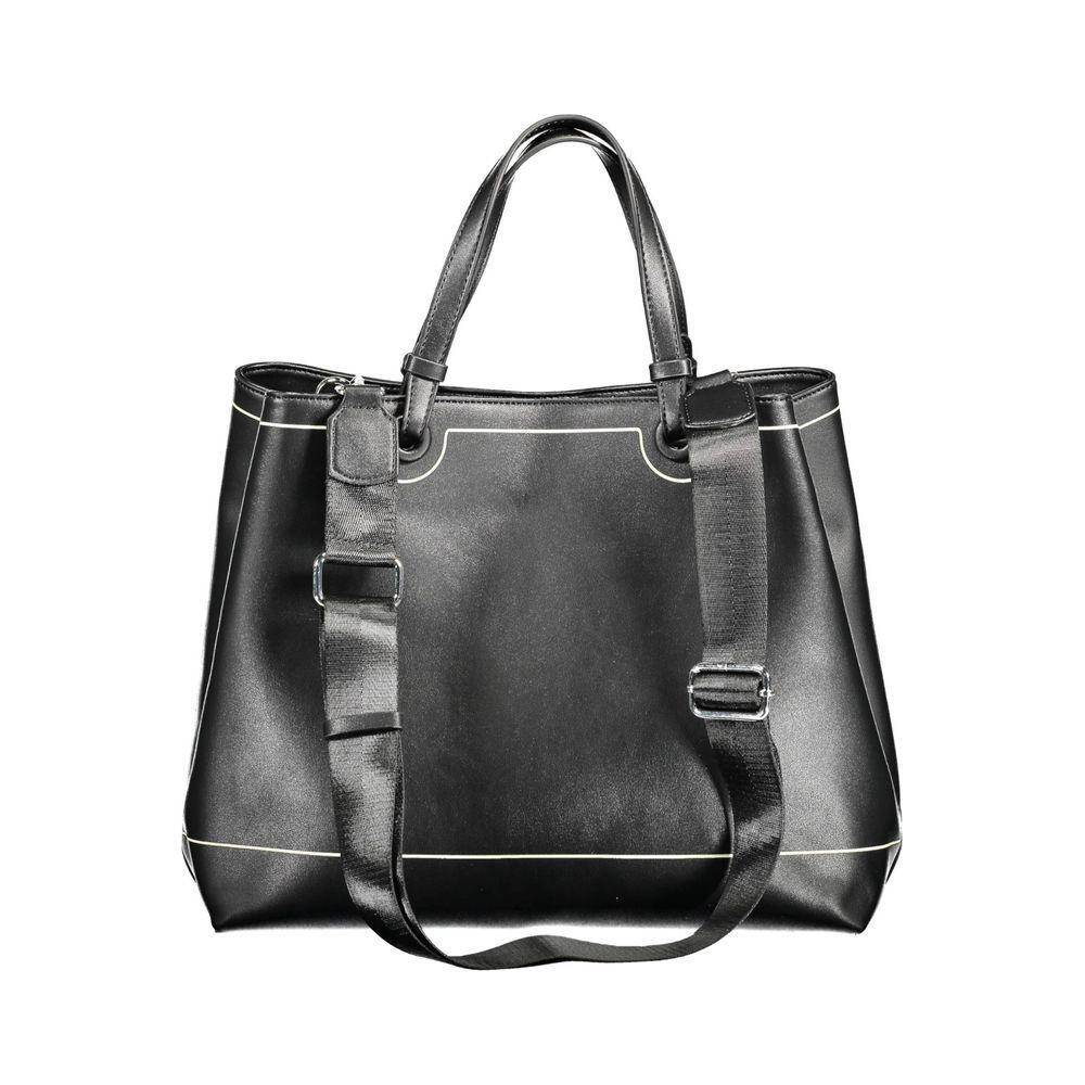BYBLOS Black Polyurethane Women Handbag BYBLOS
