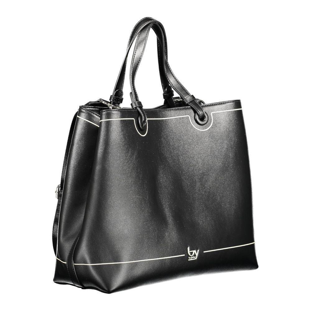 BYBLOS Black Polyurethane Women Handbag BYBLOS