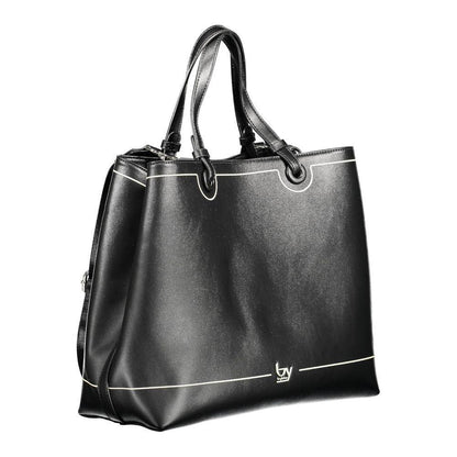 BYBLOS Black Polyurethane Women Handbag BYBLOS