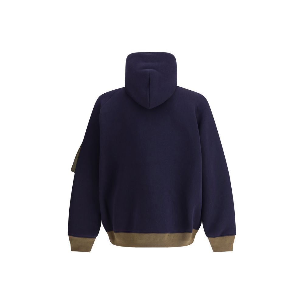 Sacai Blue Cotton Hoodie Sacai