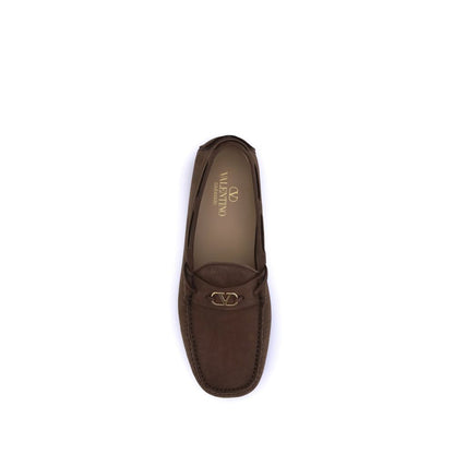 Valentino Garavani Brown Rubber Slip-On Loafers
