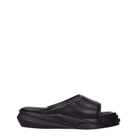 Alyx Black Leather Slippers Alyx