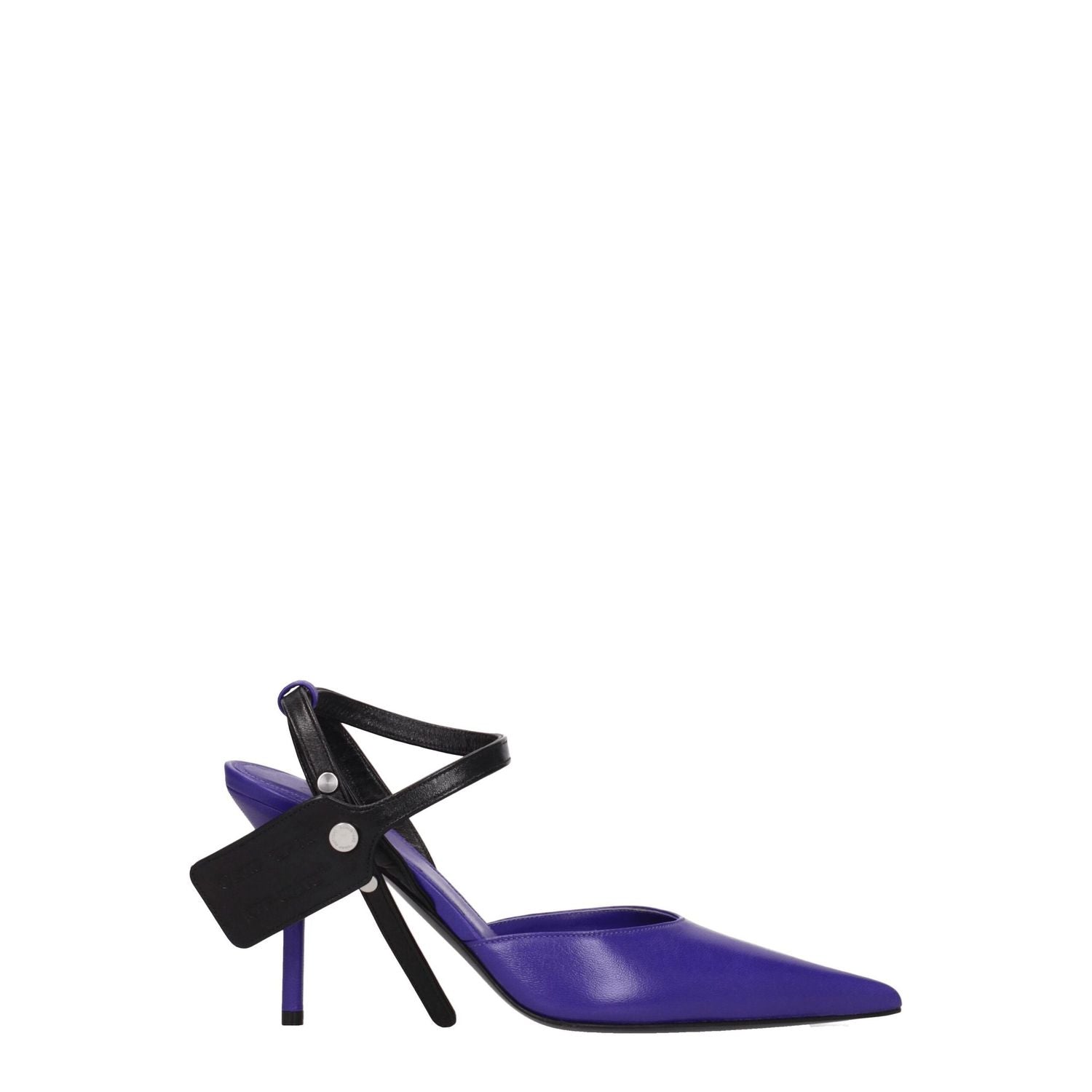 Off-White Purple Leather Pumps