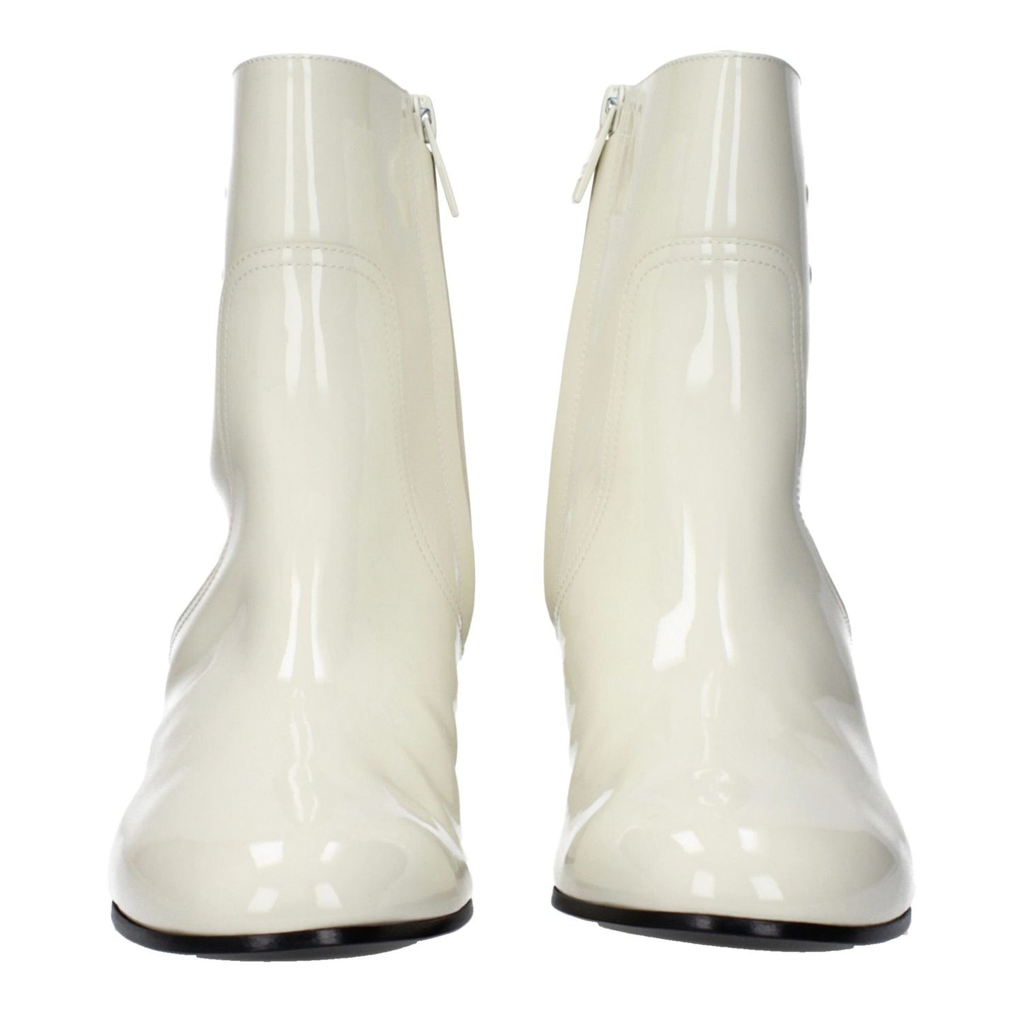 Celine Beige Leather Ankle Boots Celine