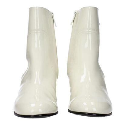 Celine Beige Leather Ankle Boots Celine