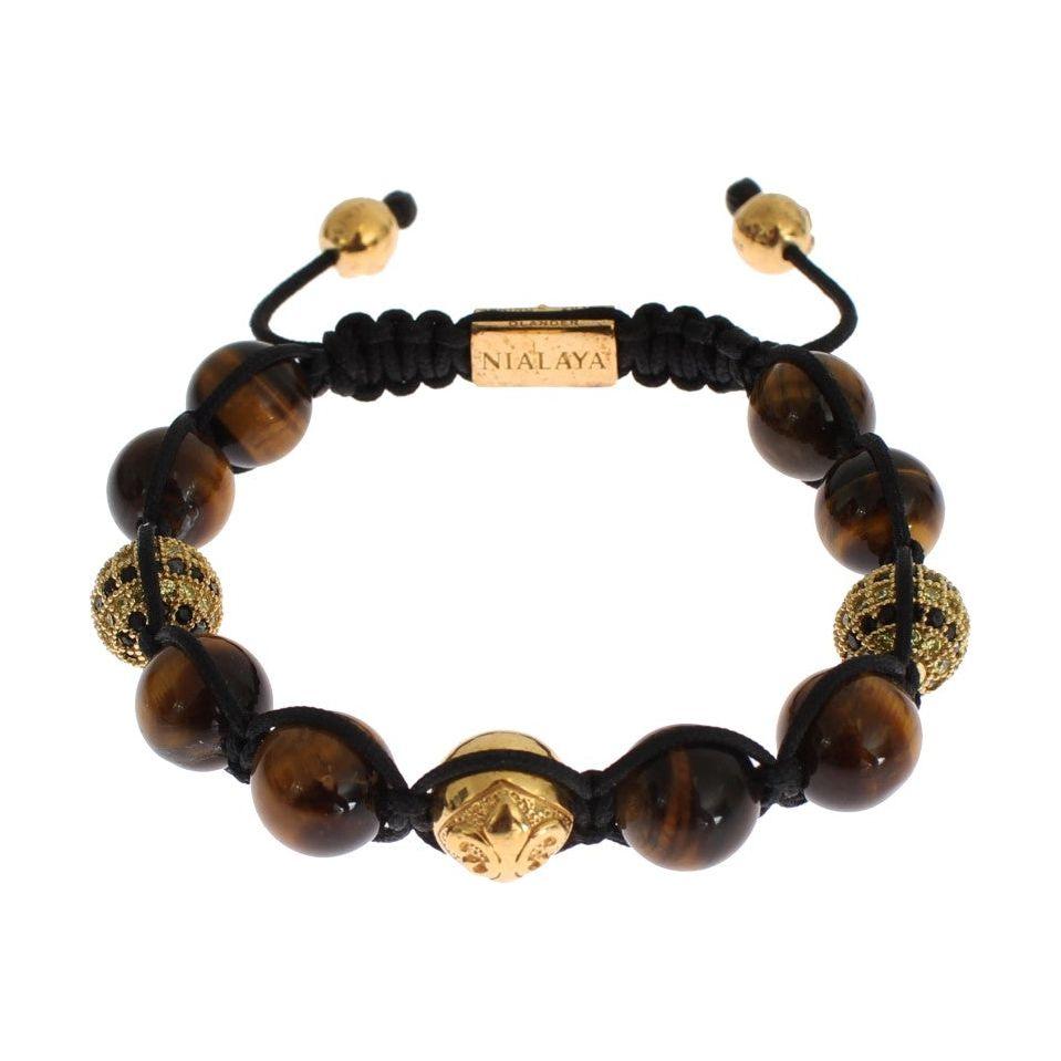 Nialaya Chic Multicolor CZ & Tigers Eye Bracelet Bracelet Nialaya