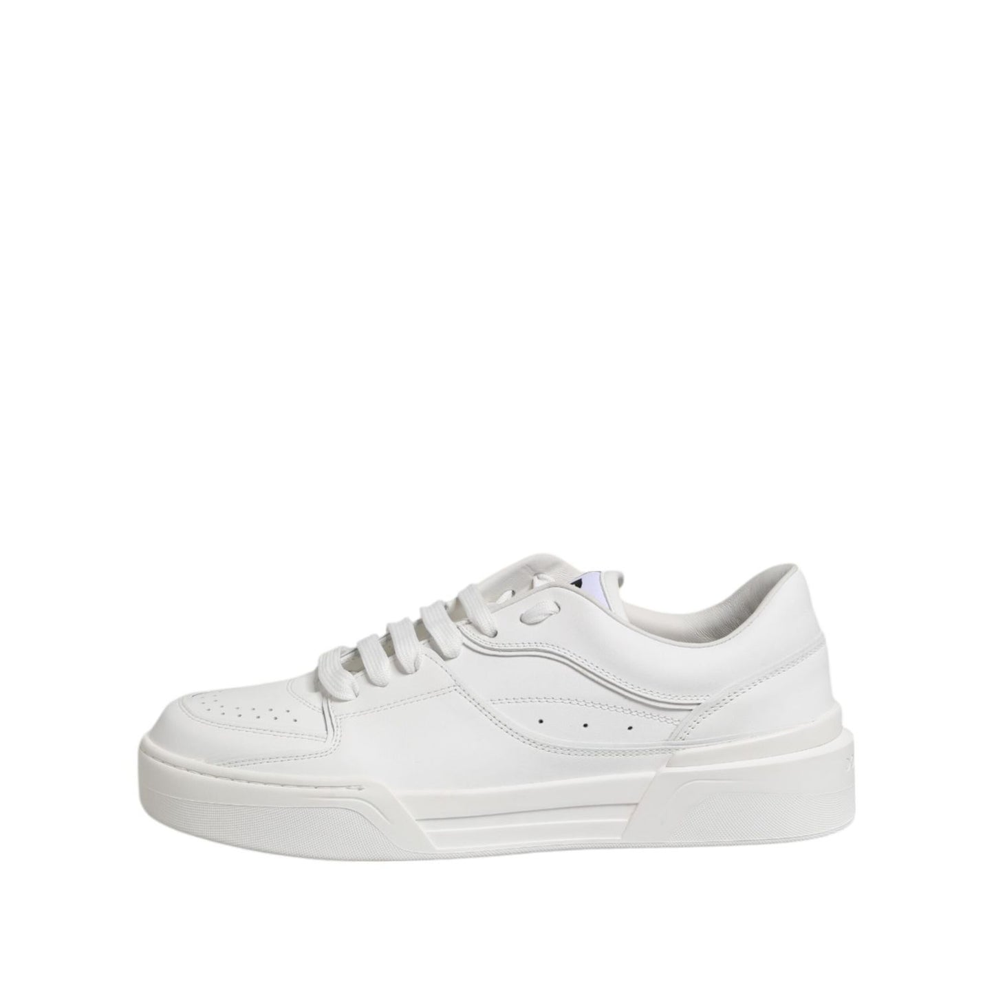 Dolce & Gabbana White Miami Leather Low Top Sneakers Shoes