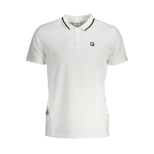 Fila White Cotton Polo Shirt Fila