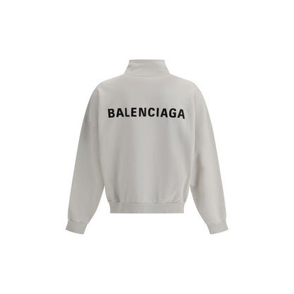 Balenciaga White Cotton Sweatshirt