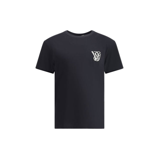 Valentino Black Cotton T-Shirt Valentino
