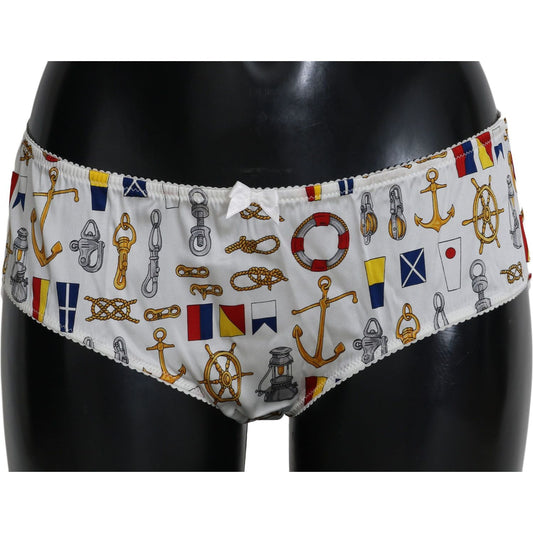 Dolce & Gabbana Underwear Sailor Print Silk Bottoms