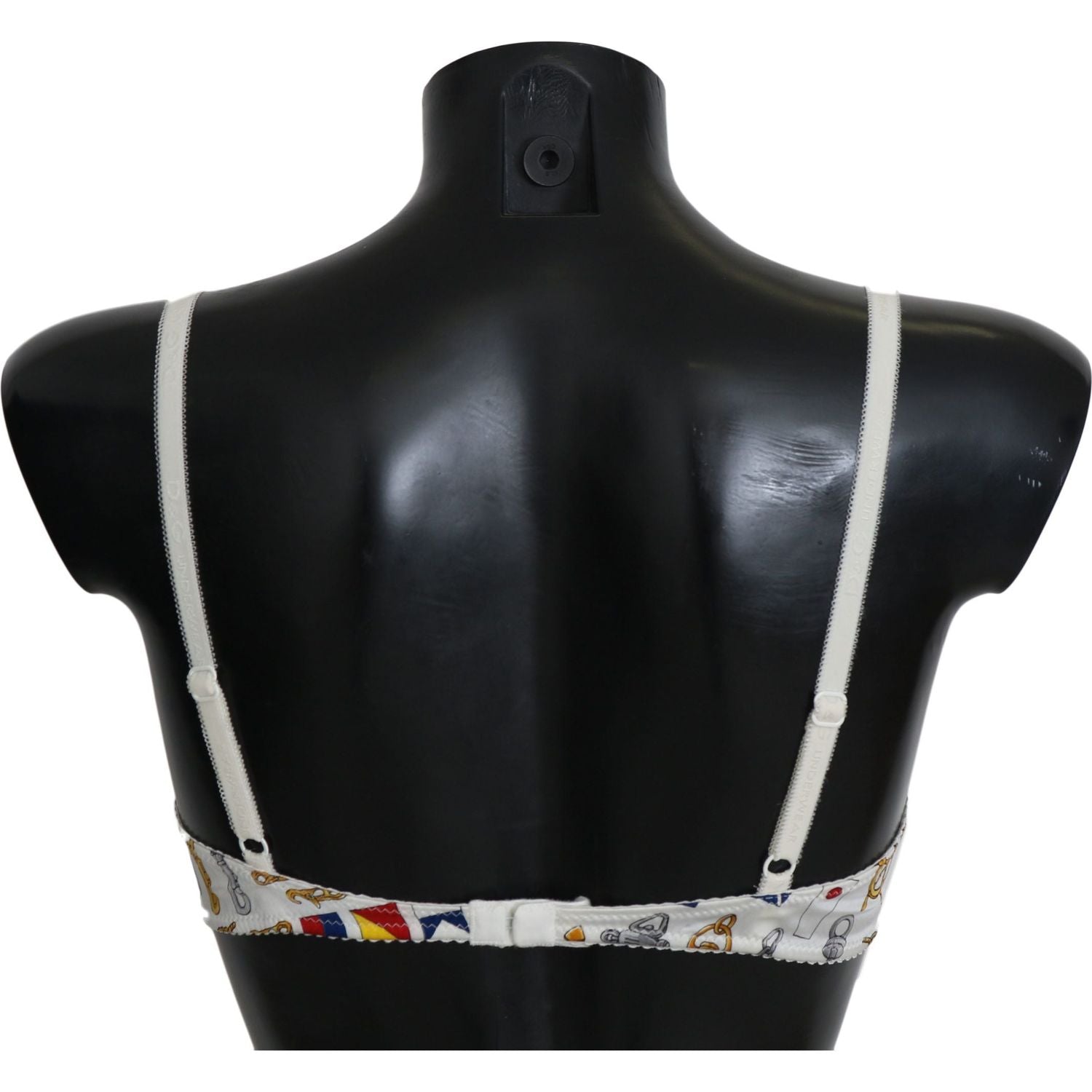 حمالة صدر مطاطية أنيقة بطبعة البحار باللون الأبيض من دولتشي آند غابانا