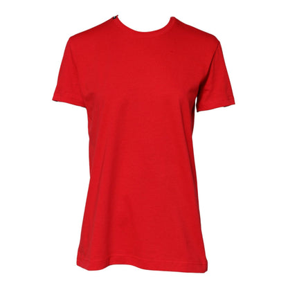 Dolce & Gabbana Red Crew Neck Short Sleeve Casual Tee T-shirt