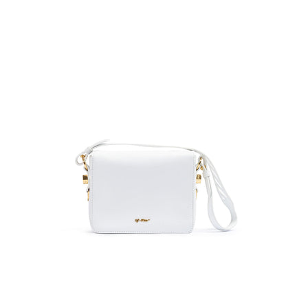 Off-White White/Gold Metallic Stripe Crossbody Bag Off-White
