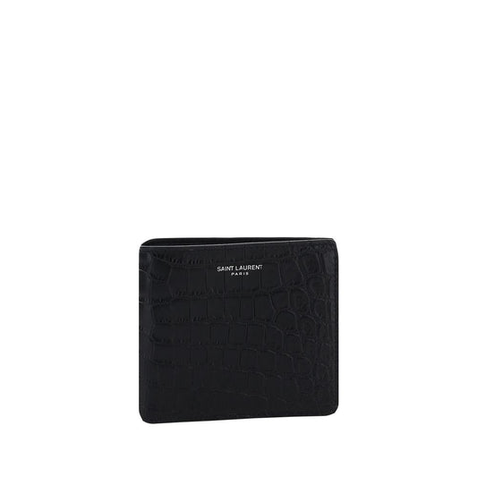 Saint Laurent Black Calf Leather Bos Taurus Wallet