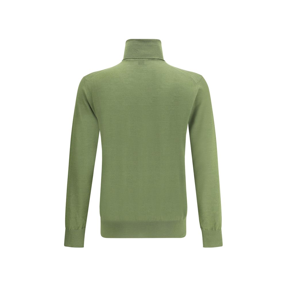 Saint Laurent Bicolor Wool Turtleneck