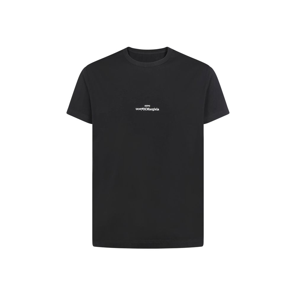 Margiela Black Cotton T-Shirt Margiela