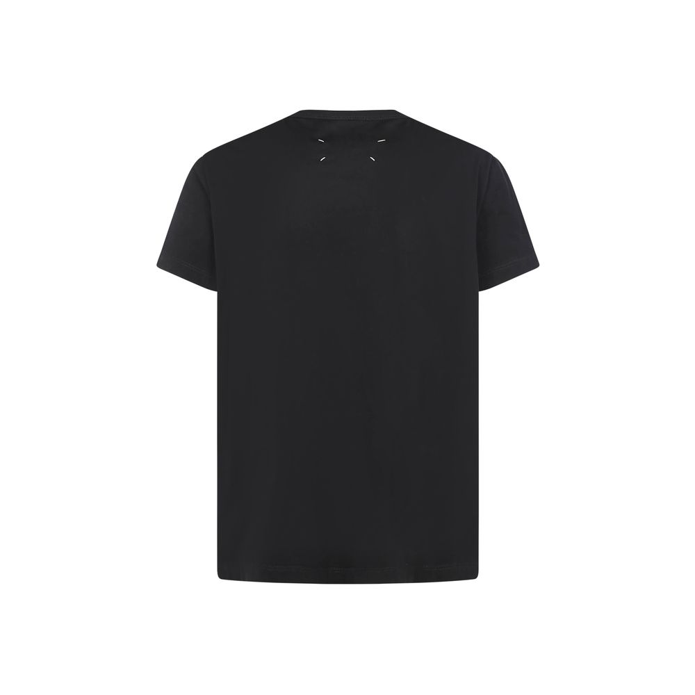 Margiela Black Cotton T-Shirt Margiela