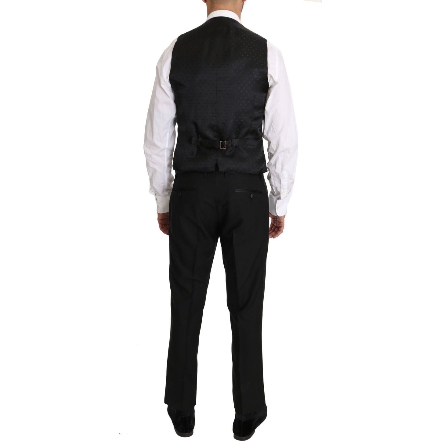 Dolce & Gabbana Sleek Black Slim Fit Formal Vest Dolce & Gabbana