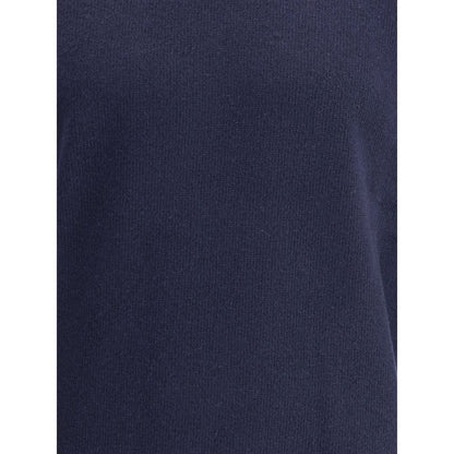 Brooksfield Blue Fleece Wool Turtleneck Brooksfield