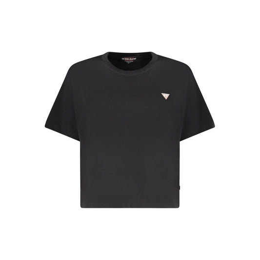 Guess Jeans Black Cotton Women T-Shirt