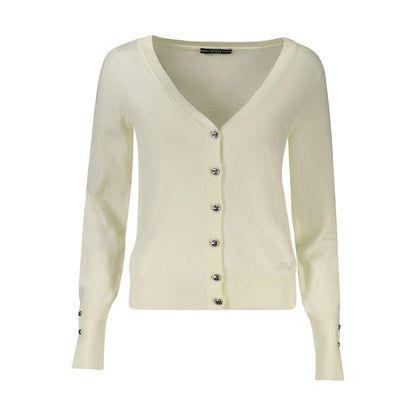 Guess Jeans Bianco Viscosa Womens Cardigan