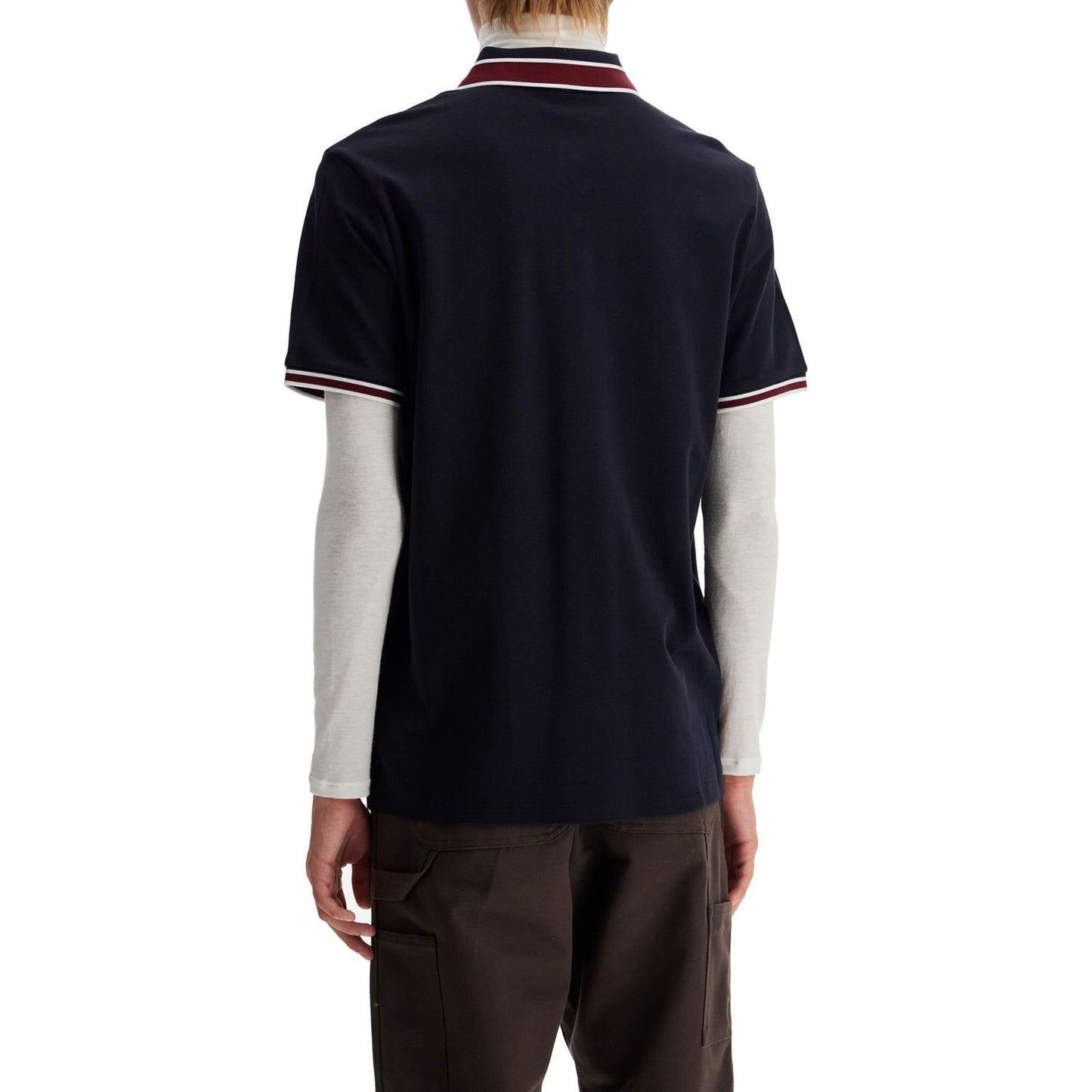 Moncler striped polo shirt with detailed accents Topwear Moncler