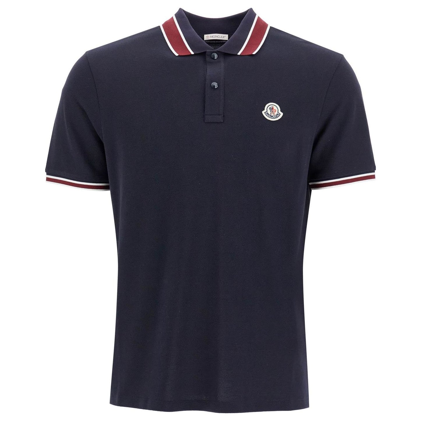 Moncler striped polo shirt with detailed accents Topwear Moncler