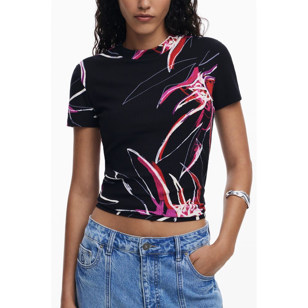 Desigual Nero Viscosa Women T-Shirt