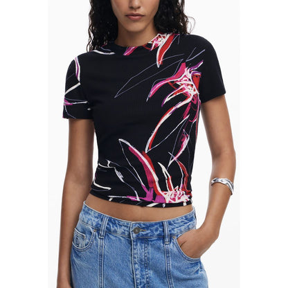 Desigual Nero Viscosa Women T-Shirt
