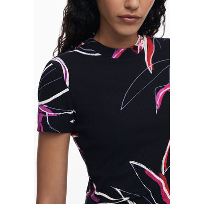 Desigual Nero Viscosa Women T-Shirt