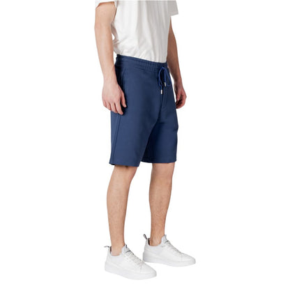 Replay Blue Cotton Bermuda Shorts