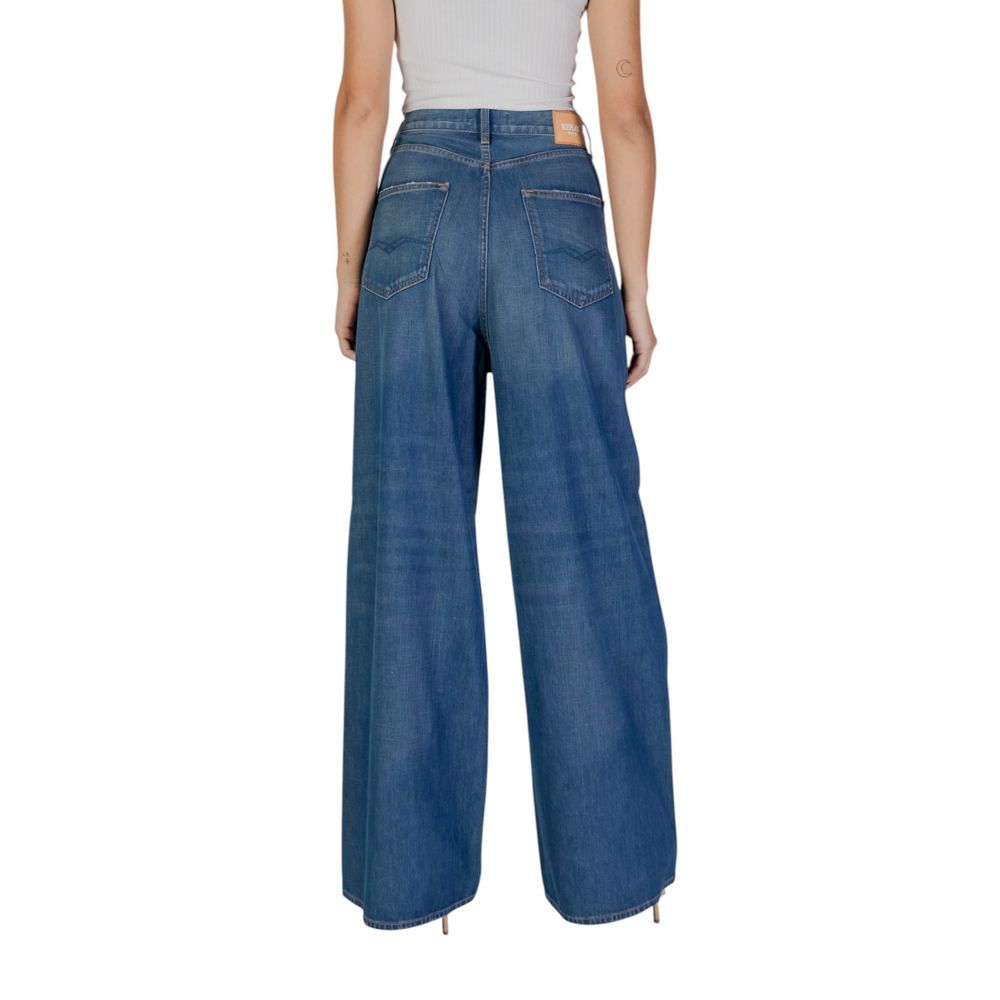 Replay Blue Cotton Bootcut Jeans