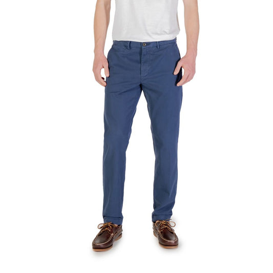 Borghese Blue Cotton Skinny Pants Borghese