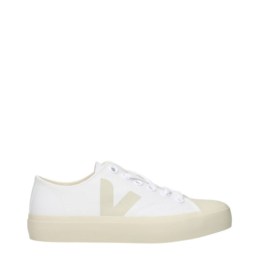 Veja White Fabric Low Top Sneakers