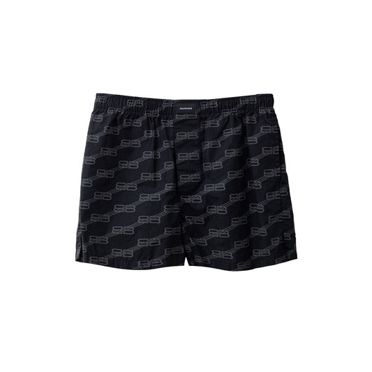 Balenciaga Black Cotton Bermuda Shorts