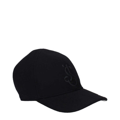 Jil Sander Black Cashmere Cap (Baseball Hat)
