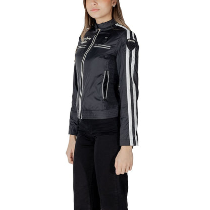 Blauer Black Polyamide Biker Jacket