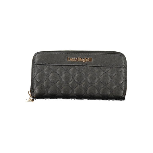 Laura Biagiotti Black Polyurethane Women Wallet