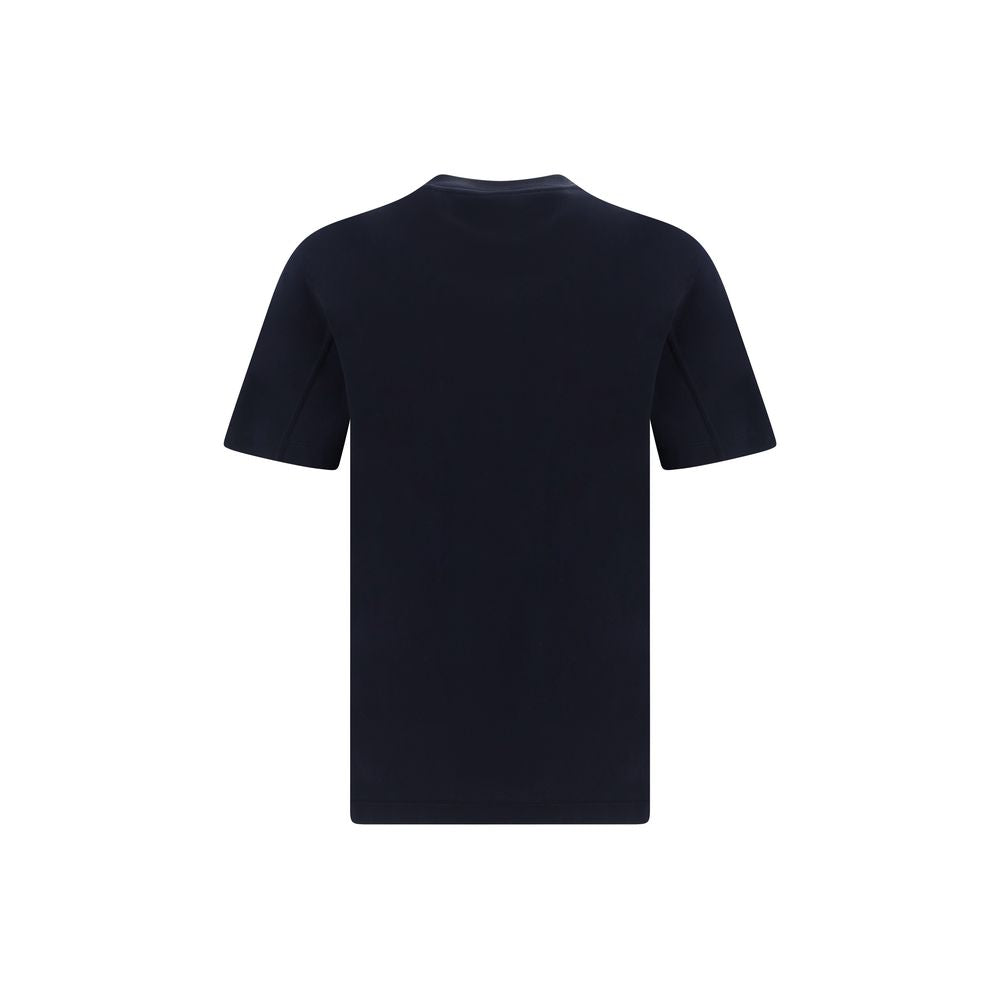 Brunello Cucinelli Blue Cotton T-Shirt