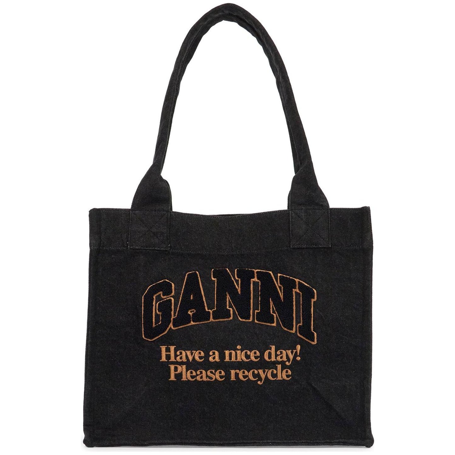 Ganni large denim easy shopper tote Shopper Ganni